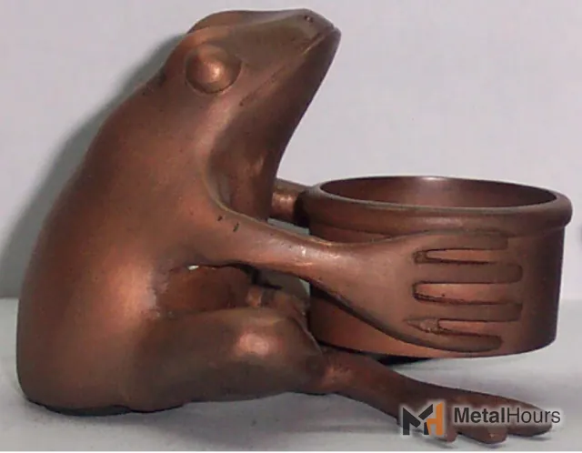 Copper Frog Tea Light Holder RH 272 C